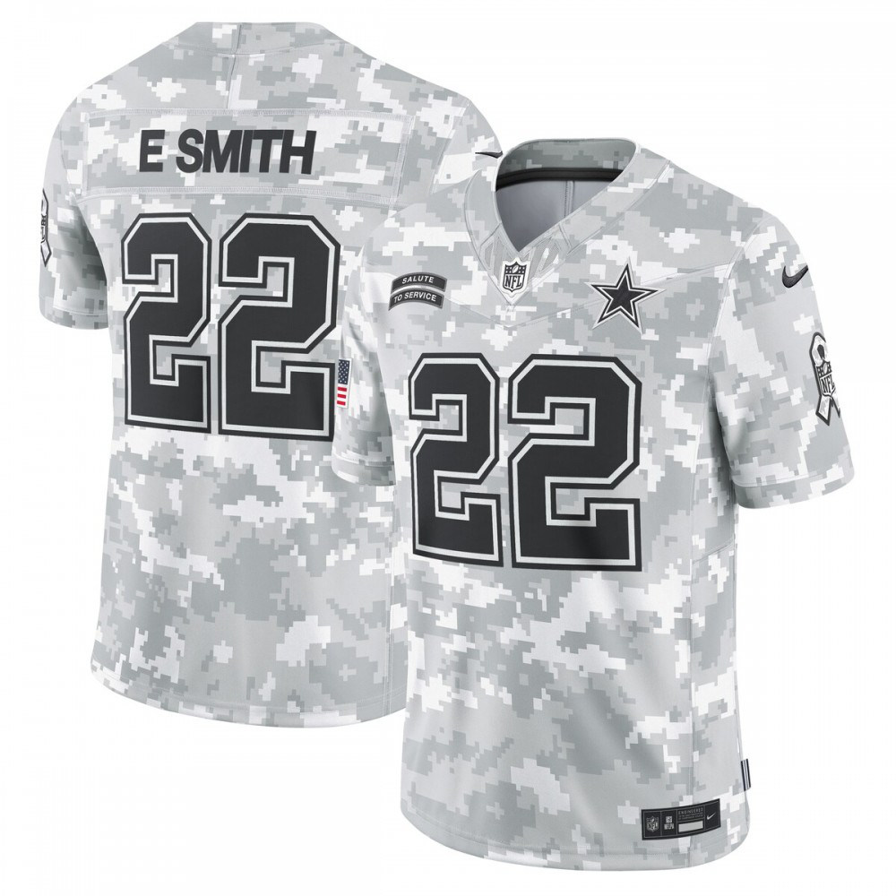 Emmitt Smith Dallas Cowboys Nike 2024 Salute to Service Retired Player Limited Jersey - Arctic Camo-GridironStore